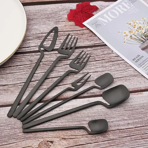 Miniatura 2 de JASHII 8 cucharas de mango largo para colgar, cuchara de té helado, cuchara de café, cucharas agitadoras de acero inoxidable 304 para té, postre