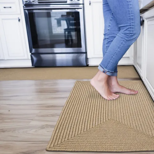 Miniatura 51 de Alfombra ovalada trenzada gris humo de 20 x 30 pulgadas, lavable para interiores y exteriores, decoración campestre para cocinas y entradas