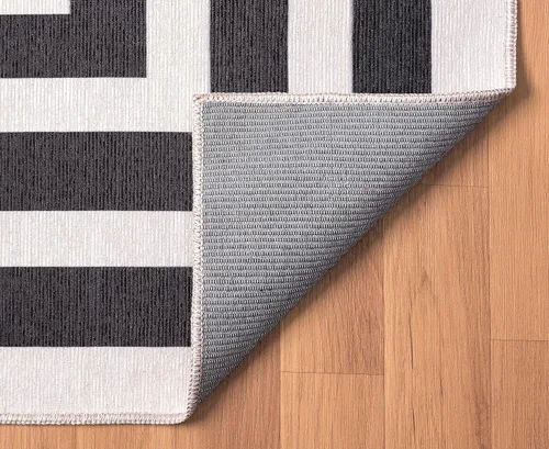 Miniatura 6 de Abani Parker Collection - Alfombra de área, diseño rectangular crema/negro, 4 x 6 pies, fácil de limpiar, duradera para niños y mascotas,