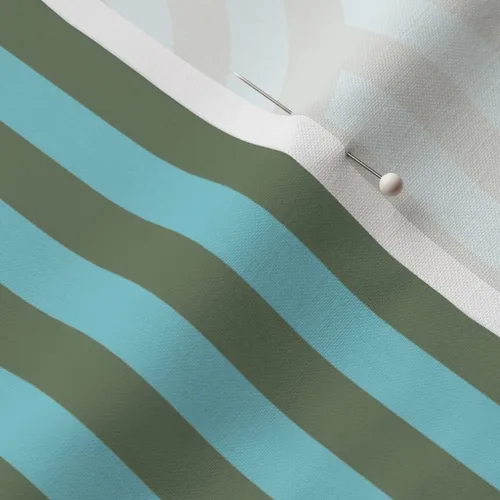 Miniatura 5 de Fabric Modern Stripe Abstract Waves Retro Bold Arches Blue Mod Lines Ocean Printed on Petal Cotton Fabric Fat Quarter - Sewing Quilting Apparel