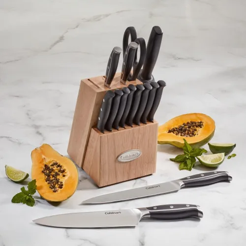 Miniatura 3 de Cuisinart C77TRN-15P Nitrogen Collection - Juego de bloques de cuchillos de 15 piezas, color negro