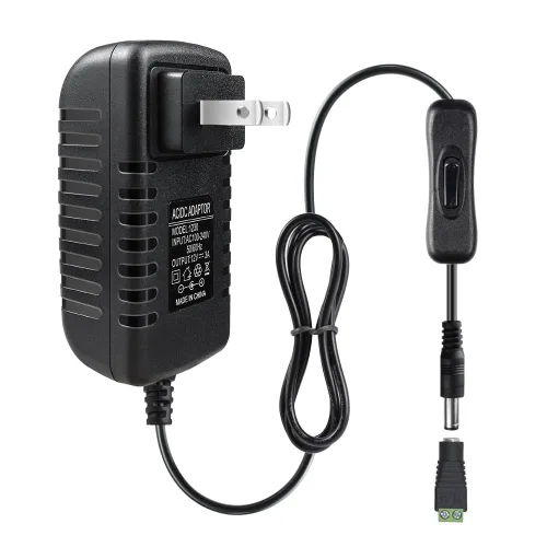 Miniatura 11 de Fuente de alimentación de 12 V, fuente de alimentación de 12 voltios 3A 36 W CC con interruptor de encendido y apagado, adaptador de corriente LED