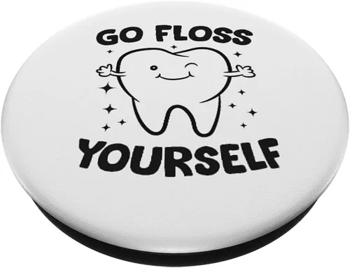 Miniatura 2 de Dentist Higienist Dientes Asistente Dientes Go Floss Yourself PopSockets Swappable PopGrip