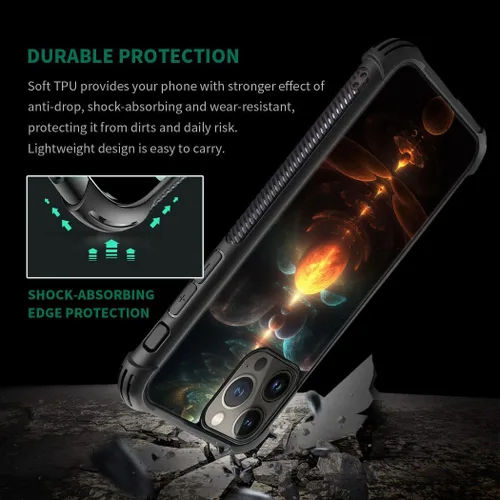 Miniatura 124 de DAIZAG Compatible con iPhone 13 Pro Max, Funda de TPU Protectora Anti-Arañazos Todo En Uno, Fundas para Hombre Mujer - Motivo de Madera Americana