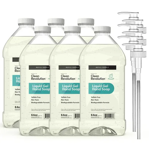 Miniatura 38 de Clean Revolution Jabón de manos en gel líquido, líquido sedoso rico, espuma rápida, enjuague rápido, contiene aceites esenciales reales