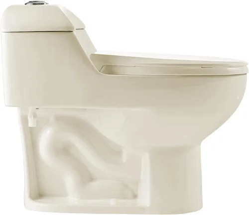 Miniatura 3 de Swiss Madison Well Made Forever SM-1T803BQ Chateau - Inodoro de una pieza con descarga dual alargado, acabado mate, 0.8/1.28 gpf Bisque Brillante