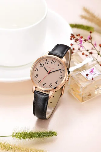 Miniatura 6 de BRIGADA - Reloj de mujer elegante reloj para mujer correa de cuero reloj de chicas para mujer impermeable