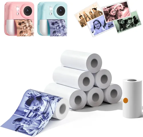Miniatura 7 de Rollo de papel de impresión de 10 rollos de repuesto funciona con cámara instantánea MINIBEAR Instantánea, apto para la mayoría de los niños, rollo