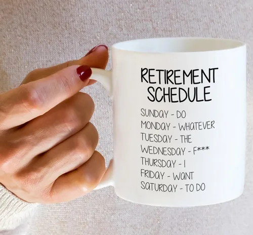 Miniatura 6 de Retreez Taza divertida – Horario de jubilación Do Whatever the Fxxx - Taza de café de cerámica de 11 onzas, divertida, sarcasmo, sarcástico