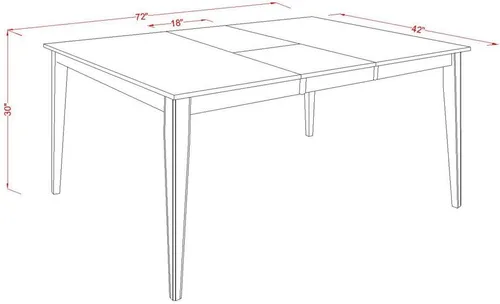Miniatura 7 de East West Furniture HEBO7-CAP-LC - Juego de mesa y sillas de cocina de 7 piezas, consta de una mesa de comedor rectangular con pedestal y 6 sillas
