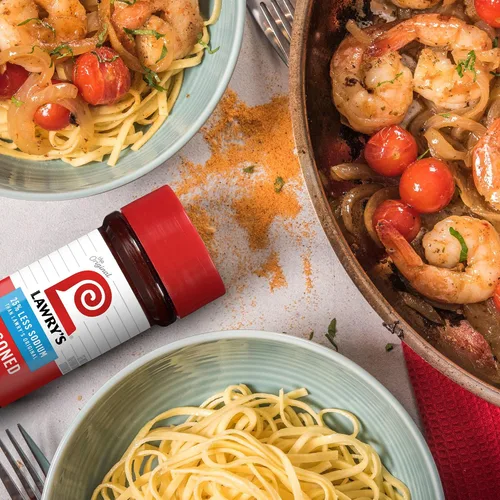 Miniatura 7 de Lawry's Sal sazonada, 25% menos de sodio, sin MSG añadido, certificado Kosher, básico, versátil, condimento multiusos para agitar en carne de res