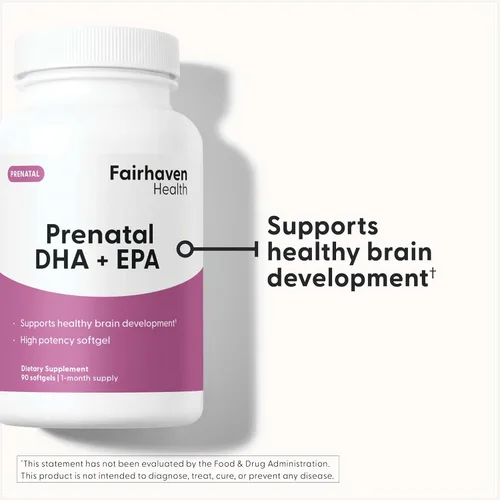 Miniatura 2 de Fairhaven Health Peapod Suplementos prenatales de DHA Suplemento de aceite de pescado islandés prémium para un embarazo saludable Suplemento EPA