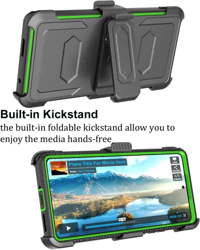Miniatura 3 de Funda para Moto Edge Plus 2023, para Motorola Edge+ (2023) 5G UW, funda con clip para cinturón de cuerpo completo, protección de grado militar, a
