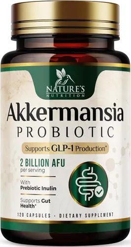 Miniatura 10 de Akkermansia Suplemento para la salud intestinal - Probiótico Akkermansia prémium con fibra prebiótica - Akkermansia Muciniphila 2 mil millones