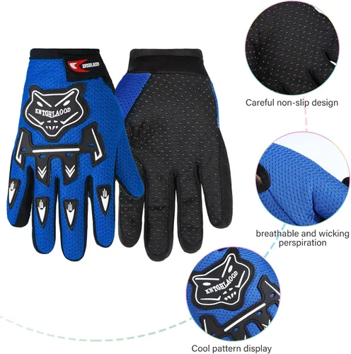 Miniatura 3 de Frienda Guantes de motocicleta para niños, guantes de carreras para deportes eléctricos, guantes de ciclismo sucio, guantes de ciclismo de invierno