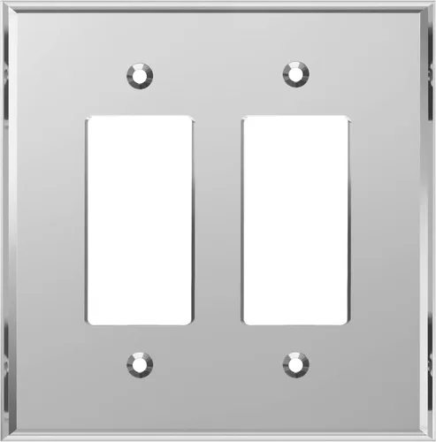 Miniatura 9 de LIDER Placa de Pared Decorativa de Acrílico Reflectante, Placa de Interruptor de Luz Espejada, Cubierta de Tomacorriente de Plexiglás, Vidrio Dorado