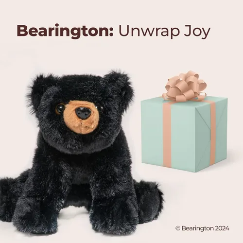 Miniatura 5 de Oso de peluche bebé Bandit de peluche de la colección Bearington, oso de peluche negro, 12.5" - Animales de peluche de peluche - Oso de peluche