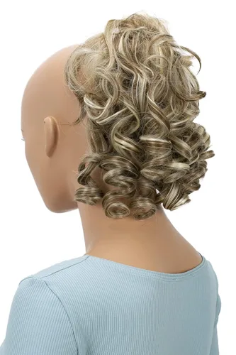 Miniatura 11 de CAISHA - Postizo Jumbo de Cabello Elástico para Recogidos Voluminosos y Rizos Desaliñados, Color Rubio Claro, G5L rubio claro #22T613 G5L