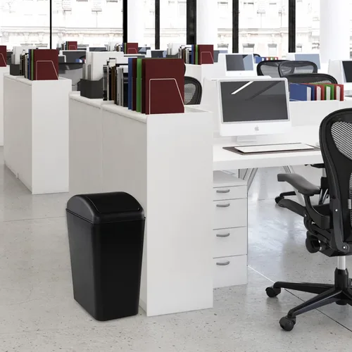 Miniatura 5 de Gloreen Cubo de basura delgado de la cocina de 16 L, cesta de basura rectangular de plástico, F