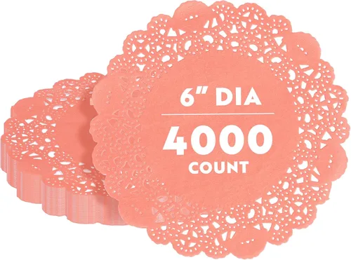 Miniatura 27 de Restaurantware Pastry Tek Blondas de Encaje de 4 x 4 Pulgadas 100 Vajilla Decorativa - Blondas de Mesa Desechables Redondas de Papel Negro
