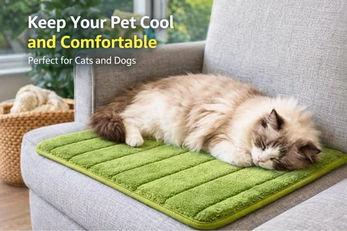 Miniatura 3 de Tapete lavable para cama de mascotas (23.6 x 15.8 pulgadas), paquete de 3 unidades para uso en interiores y exteriores, tapete suave para dormir