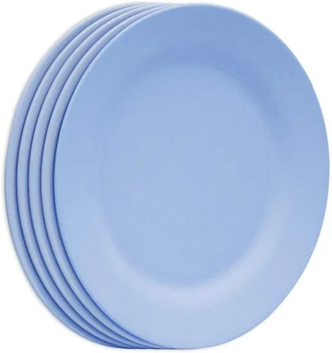 Miniatura 11 de Juego de platos llanos de 11 pulgadas, platos de pasta extra grandes, platos irrompibles, vajilla ligera de paja de trigo para ensalada, vajilla