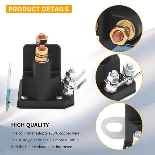 Miniatura 4 de Relé solenoide de arranque 2410437 compatible con Polaris ATP 330 500 Magnum 330 Scrambler 500 Sportsman 400 600 700 800 Trail Boss 330 2005 Ranger