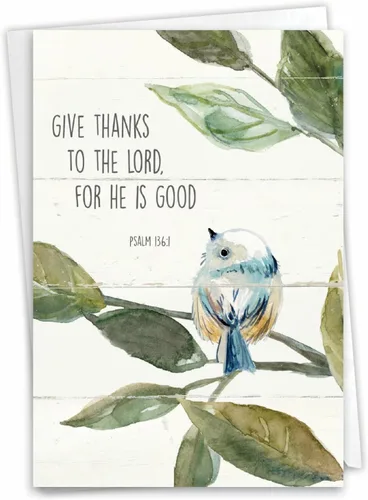 Miniatura 7 de The Best Card Company - Dulce tarjeta de agradecimiento con sobre, colorido animal impreso gratitud saludo - Cow Funky Rainbow Wildlife CQ4948ETYG