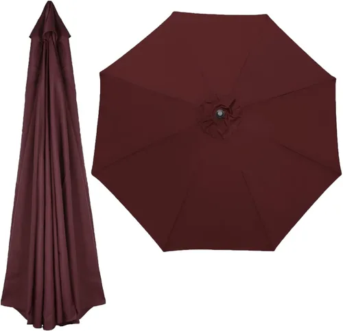 Toldo de repuesto para sombrilla de 6.5 pies, 9 pies, 10 pies, toldo de repuesto para sombrilla de patio, 6 varillas/8 varillas, cubierta superior