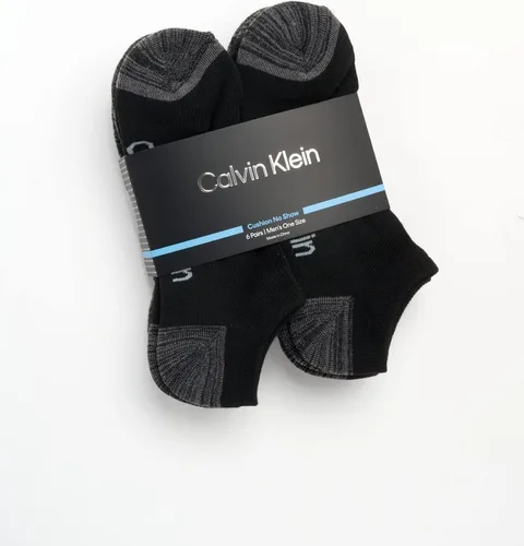 Miniatura 100 de Calvin Klein Calcetines para hombre, mezcla de algodón, acolchados, sin talla, forro de calcetines atléticos (6 unidades)