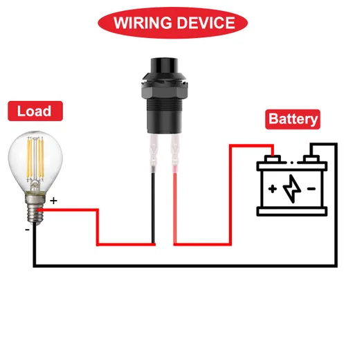 Miniatura 6 de 12 piezas de interruptor de botón de presión mini redondo negro de 12 mm con bloqueo automático AC 250 V 1.5 A 125 V 3 A encendido/apagado 2 pines