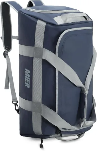 MIER Bolsa de gimnasio para hombre, mochila grande con compartimento para zapatos, bolsas de lona convertibles de 60 L, bolsa de viaje para el fin