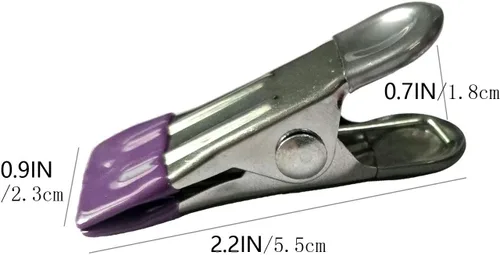 Miniatura 2 de Paquete de 30 alfileres de ropa de acero inoxidable resistentes de 2.2 pulgadas, 3 colores resistentes al viento con puntas de goma, clips de metal