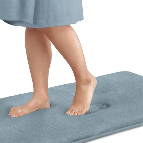 Miniatura 17 de Alfombra de Baño de Espuma Viscoelástica Antideslizante Absorbente Súper Acogedora de Terciopelo para Baño (17 pulgadas X 24 pulgadas, Autumn Glaze)