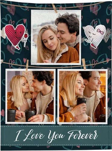 Miniatura 20 de Manta personalizada con foto, manta personalizada con imagen para regalos de pareja, mantas de franela personalizadas para adultos, niños