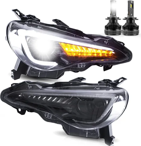 Miniatura 16 de VLAND Conjunto de luces traseras para Toyota GT86 2012-2020, BRZ 2013-2018, FRS 2012-2016 con señal de giro, luz LED DRL, enchufar y usar