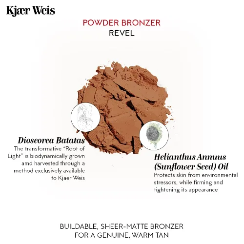 Miniatura 3 de Kjaer Weis - Maquillaje bronceador en polvo. Maquillaje de contorno de terracota cálido mate para maquillaje facial bronceado de aspecto natural.