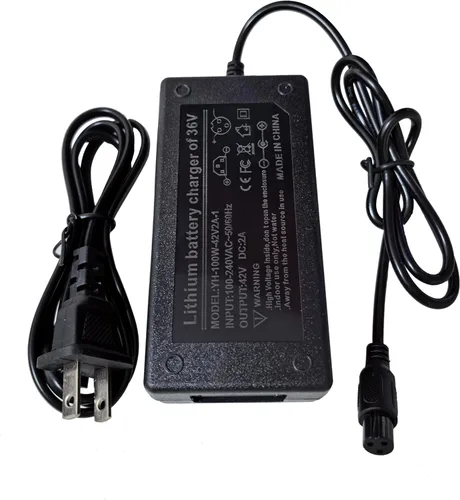 Adaptador de corriente de 0.31 pulgadas 42V 2A con conector en línea de 3 clavijas para Dirt Quad, Pocket Mod, Sports Mod 36V Fuente de alimentación