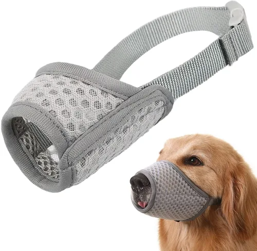 Miniatura 10 de Mayerzon Bozal para perro, bozal de malla suave para cachorros, para perros pequeños, medianos y grandes, chihuahua, caniches, beagle, perro
