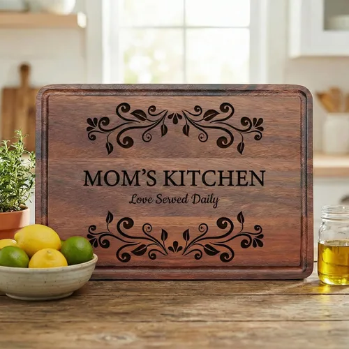 Miniatura 5 de Tabla de cortar personalizada como regalo para el día de la madre, mamá, abuela, esposa, decoración de cocina de madera grabada, regalo