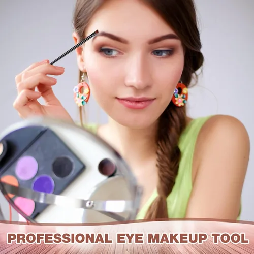 Miniatura 4 de Gerrii 100 cepillos desechables en ángulo para cejas, cepillo delineador de ojos, cepillos de ángulo desechables, pinceles de tintado para mujeres