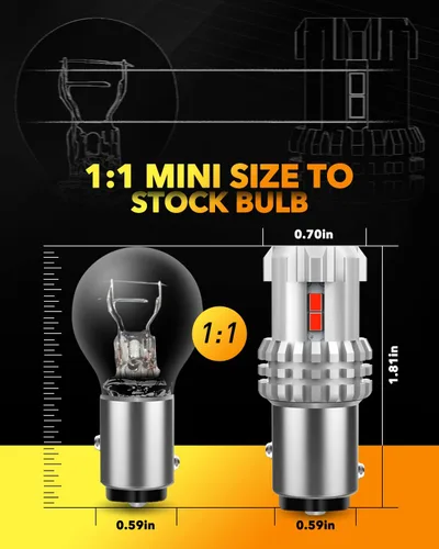 Miniatura 6 de OXILAM 1157 Bombillas LED de freno de 3000 lúmenes, extremadamente brillantes, 2057 7528 7507 BAY15D 1157, bombillas LED para luces traseras, luces