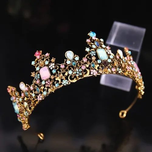 Miniatura 3 de hair jewelry crown tiaras for women Baroque Retro Princess Headdress Tiara Bridal Crown For Women Crystal Queen Selection Hair Band Party Birthday