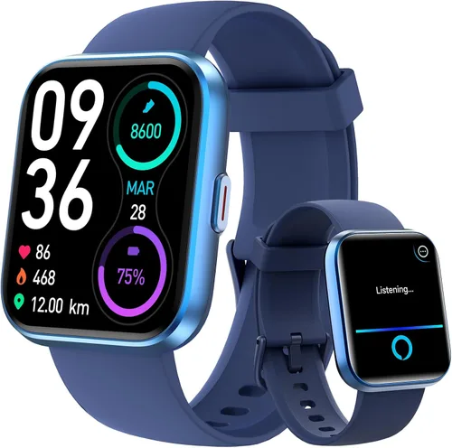 Reloj inteligente aeac para hombres y mujeres, con Alexa incorporada y llamada Bluetooth estable, con monitor de frecuencia cardíaca/SpO2/sueño, 100