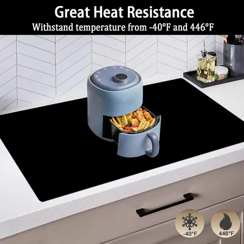Miniatura 7 de Tapete de silicona súper grande, 120 x 24 pulgadas, tapete de silicona para encimera de cocina, tapete antideslizante resistente al calor, tapete