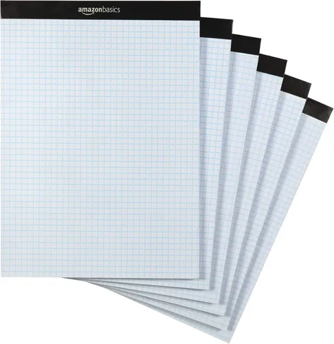 Miniatura 9 de Amazon Basics Bloc de papel cuadriculado de cuatro rayas, paquete de 2, 8.5 x 11.75 pulgadas, 100 hojas/bloc, color blanco