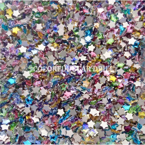Miniatura 7 de 50 dijes de uñas de estrella de cristal, diamantes de imitación de estrellas 3D, gemas multicolor para arte de uñas, accesorios de uñas, pequeños