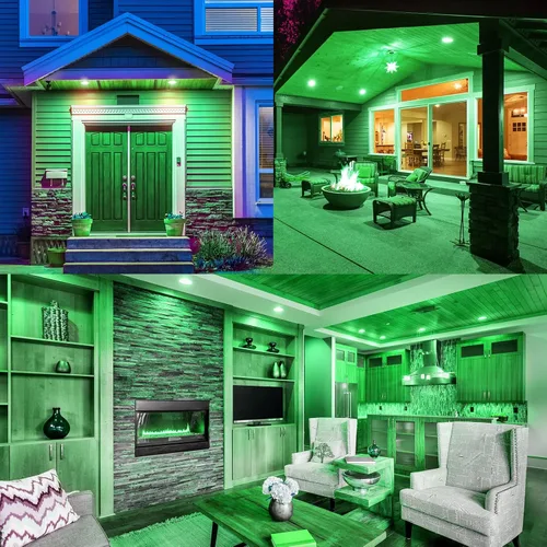 Miniatura 5 de LUXRITE Bombilla LED PAR38 verde de inundación, 8 W (equivalente a 45 W), bombilla LED verde de inundación, clasificación húmeda, certificación UL