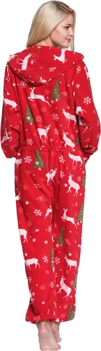 Miniatura 4 de Pijama enterizo de una pieza para mujer y hombre con capucha y forro polar