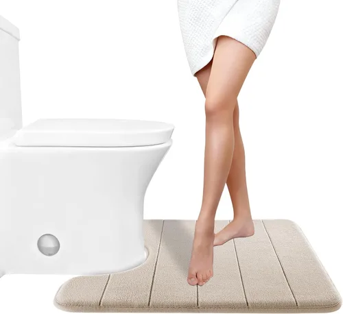 Miniatura 129 de Yimobra Tapete de baño de espuma viscoelástica, súper suave, absorbente, antideslizante, de secado rápido, lavable a máquina, tapete para bañera